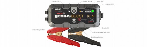 Genius GB40 Jumpstarter lithium 1000A - compact & licht! - Klik op de afbeelding om het venster te sluiten